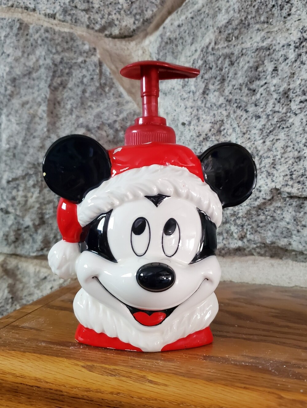 Mickey Mouse Christmas Soap Dispenser Vintage
